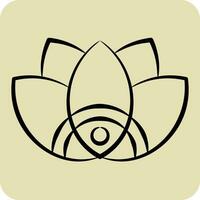 Icon Flower. related to Indigenous People symbol. hand drawn style. simple design editable. simple illustration vector