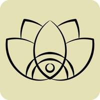 Icon Flower. related to Indigenous People symbol. hand drawn style. simple design editable. simple illustration vector