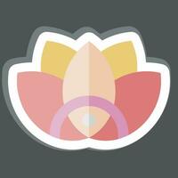 Sticker Flower. related to Indigenous People symbol. simple design editable. simple illustration vector