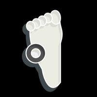 Icon Pain Foot. related to Body Ache symbol. glossy style. simple design editable. simple illustration vector