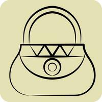 Icon Bag. related to Indigenous People symbol. hand drawn style. simple design editable. simple illustration vector