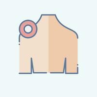 Icon Shoulder. related to Body Ache symbol. doodle style. simple design editable. simple illustration vector