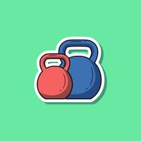 Gym element cartoon, vector illustration sticker. Vector eps 10