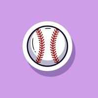 Baseball element cartoon vector illustration sticker. Vector eps 10