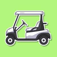 Golf element cartoon vector illustration sticker. Vector eps 10