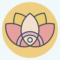 Icon Flower. related to Indigenous People symbol. color mate style. simple design editable. simple illustration vector