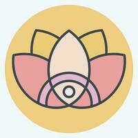 Icon Flower. related to Indigenous People symbol. color mate style. simple design editable. simple illustration vector