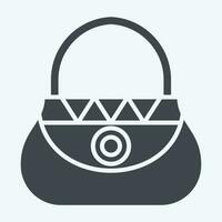 Icon Bag. related to Indigenous People symbol. glyph style. simple design editable. simple illustration vector