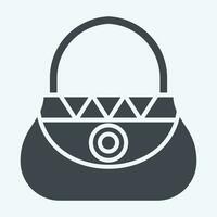 Icon Bag. related to Indigenous People symbol. glyph style. simple design editable. simple illustration vector