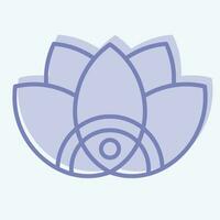 Icon Flower. related to Indigenous People symbol. two tone style. simple design editable. simple illustration vector