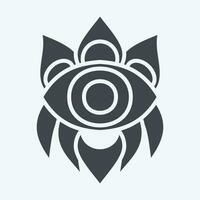 Icon Boho Style. related to Indigenous People symbol. glyph style. simple design editable. simple illustration vector