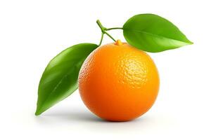 Orange fruit isolated on white background AI Generated photo