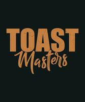 Toastmaster typography logo style design vector