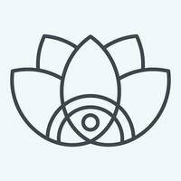 Icon Flower. related to Indigenous People symbol. line style. simple design editable. simple illustration vector