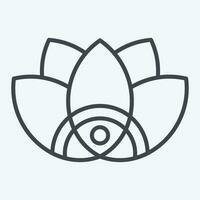 Icon Flower. related to Indigenous People symbol. line style. simple design editable. simple illustration vector