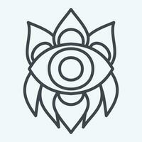 Icon Boho Style. related to Indigenous People symbol. line style. simple design editable. simple illustration vector