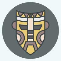 Icon Mask. related to Indigenous People symbol. color mate style. simple design editable. simple illustration vector