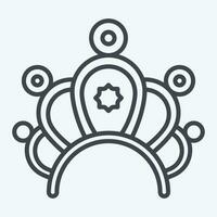 Icon Crown. related to Indigenous People symbol. line style. simple design editable. simple illustration vector