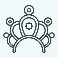 Icon Crown. related to Indigenous People symbol. line style. simple design editable. simple illustration vector