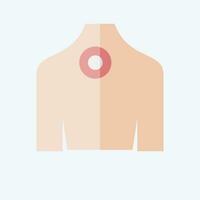 Icon Back Pain. related to Body Ache symbol. flat style. simple design editable. simple illustration vector