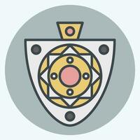 Icon Pendant. related to Indigenous People symbol. color mate style. simple design editable. simple illustration vector
