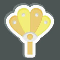 Sticker Fan. related to Indigenous People symbol. simple design editable. simple illustration vector