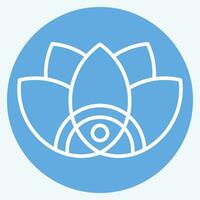 Icon Flower. related to Indigenous People symbol. blue eyes style. simple design editable. simple illustration vector