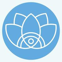 Icon Flower. related to Indigenous People symbol. blue eyes style. simple design editable. simple illustration vector