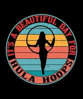 It is a beautiful day for hula hoops vector