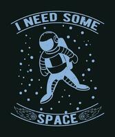 I need some space typography with vector design