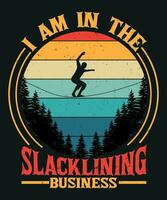 I am in the slacklining business vector