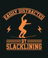 Easily distracted by slacklining vector