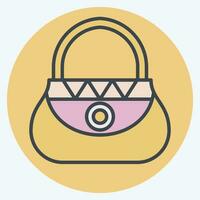 Icon Bag. related to Indigenous People symbol. color mate style. simple design editable. simple illustration vector