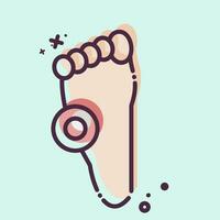 Icon Pain Foot. related to Body Ache symbol. MBE style. simple design editable. simple illustration vector