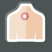 Sticker Back Pain. related to Body Ache symbol. simple design editable. simple illustration vector