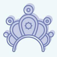 Icon Crown. related to Indigenous People symbol. two tone style. simple design editable. simple illustration vector