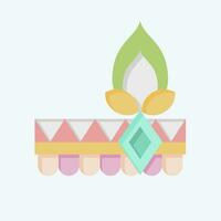 Icon Boho Headband. related to Indigenous People symbol. flat style. simple design editable. simple illustration vector