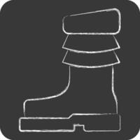 Icon Shoes. related to Indigenous People symbol. chalk Style. simple design editable. simple illustration vector