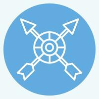 Icon Boho Archer. related to Indigenous People symbol. blue eyes style. simple design editable. simple illustration vector