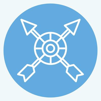 Icon Boho Archer. related to Indigenous People symbol. blue eyes style. simple design editable. simple illustration