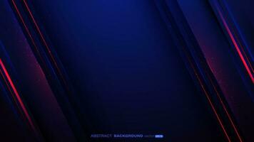 Abstract diagonal red and blue motion light effect on dark blue background vector