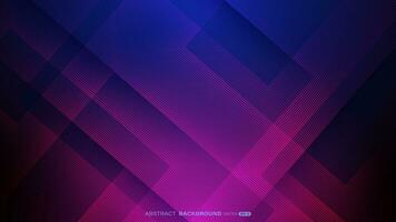 Abstract diagonal pink lines overlap on dark blue background vector