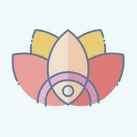 Icon Flower. related to Indigenous People symbol. doodle style. simple design editable. simple illustration vector