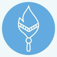 Icon Feather. related to Indigenous People symbol. blue eyes style. simple design editable. simple illustration vector