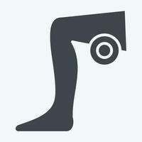 Icon Leg. related to Body Ache symbol. glyph style. simple design editable. simple illustration vector