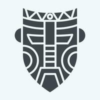 Icon Mask. related to Indigenous People symbol. glyph style. simple design editable. simple illustration vector