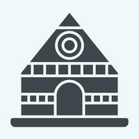 Icon Tent. related to Indigenous People symbol. glyph style. simple design editable. simple illustration vector