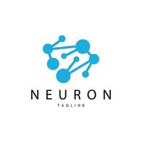 Neuron Logo, Cel Dna Network Vector, And Particle Technology, Simple Illustration Template Design vector