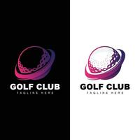 Golf Team Sport Logo Design Tournament Illustration Symbol Template vector