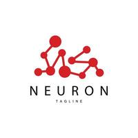 neurona logo, cel adn red vector, y partícula tecnología, sencillo ilustración modelo diseño vector